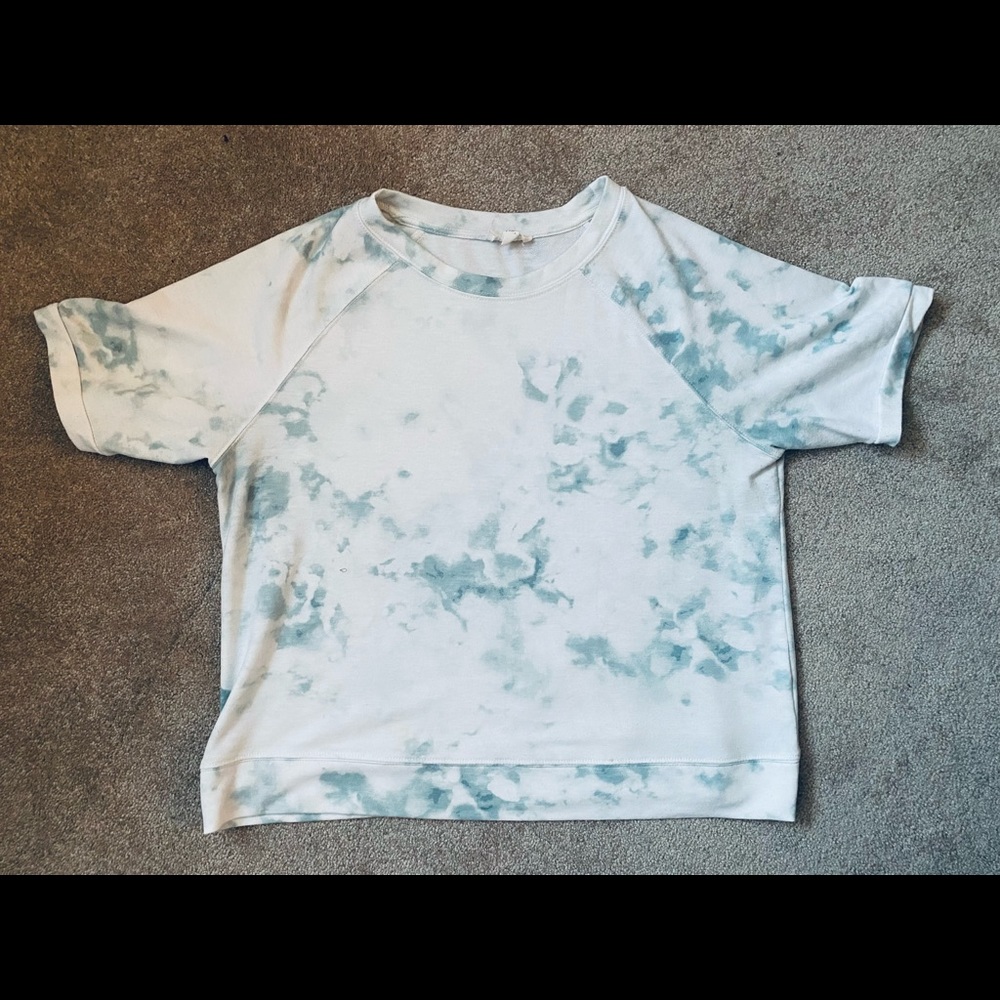 Como Blu Short Sleeve Blue & White Shirt Large